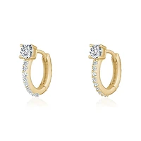 Luxury Designs Cerceaux de Zircone Cubique plaqué en Or jaune