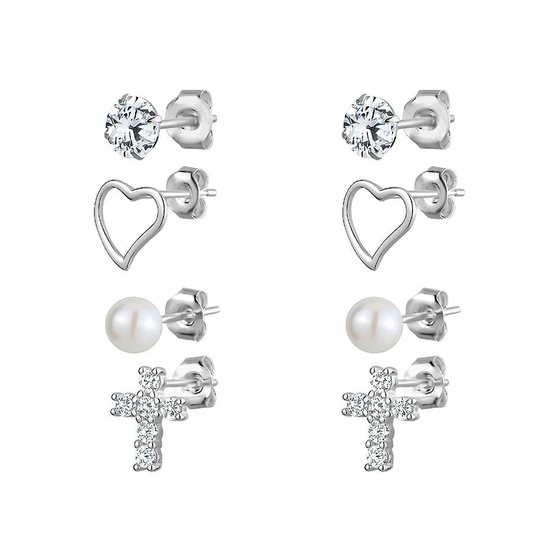 Luxury Designs Set de 4 boucles d'oreilles