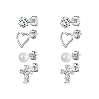 Luxury Designs Set de 4 boucles d'oreilles