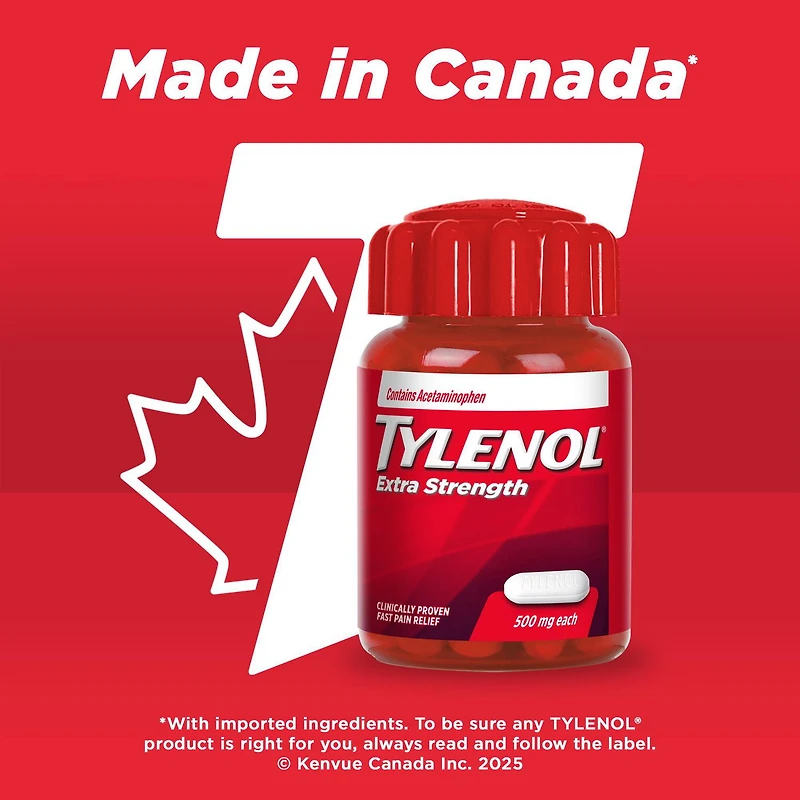 Tylenol Pain Relief Medicine, Headache and Pain Reliever and Fever Reducer, Extra Strength, Acetaminophen eZ Tabs, 500 mg, 200 Count