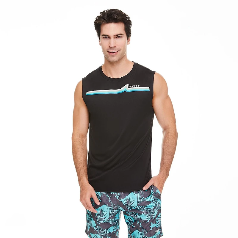 Speedo Men's Graphic Tank Swim Shirt