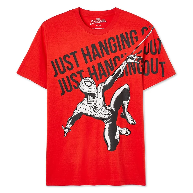 T-shirt à imprimé graphique Spider-Man Marvel pour hommes