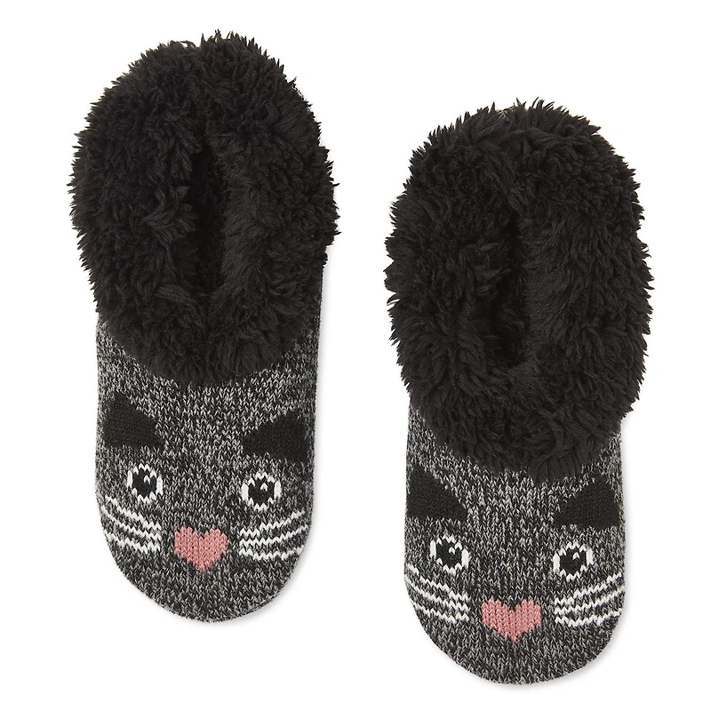 Pantoufles style ballerine avec chats et peluche George pour femmes