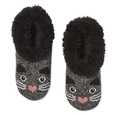 Pantoufles style ballerine avec chats et peluche George pour femmes