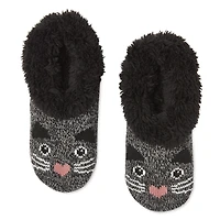 Pantoufles style ballerine avec chats et peluche George pour femmes