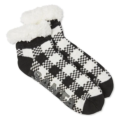 George Women's Santa Cozy Slipper Socks