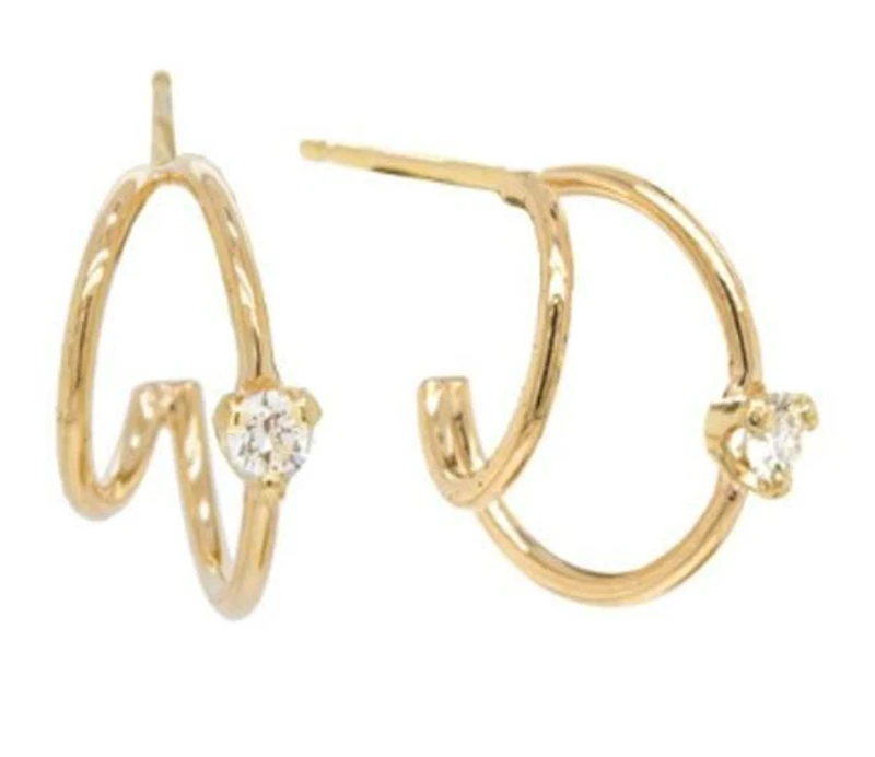 Luxury Designs Cerceaux avec accent de zircone cubique