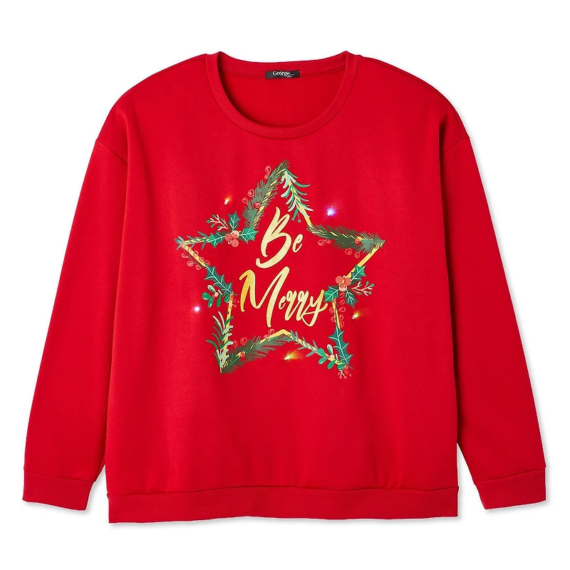 Chandail de Noël en molleton George Plus pour femmes