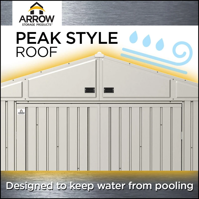 Arrow Elite 12 x 14 x 8 ft Blue Grey Steel Storage Shed