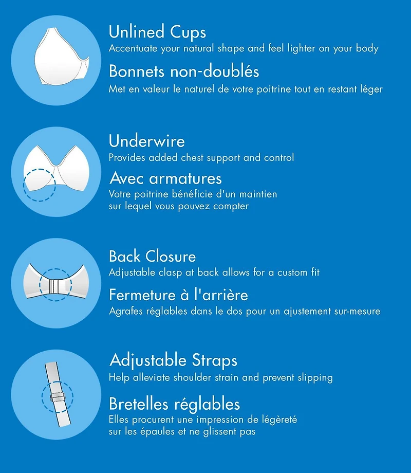 Bestform 9700100 Soutien-gorge t-shirt extensible en coton non doublé avec soutien à armatures Tailles 34B 42C