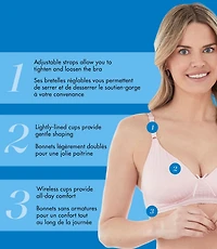 Bestform 97086248 Soutien-gorge sans armatures en coton rayé avec bonnets légèrement doublés Tailles 34A-42C