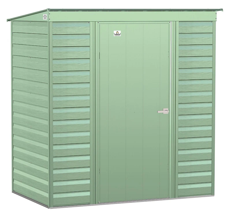 Arrow Select Steel Storage Shed Steel Storage Shed, 6x4, Sage Green