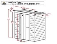 Arrow Select Steel Storage Shed Steel Storage Shed, 6x4, Sage Green
