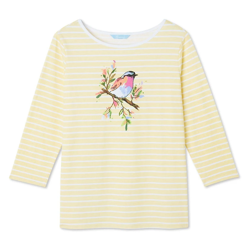 Penmans Women's Printed 3/4 Sleeve Tee