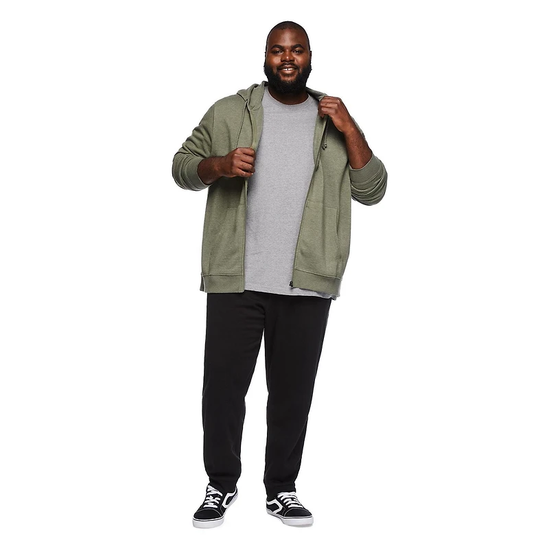 Haut à capuchon avec fermeture éclair sur la longueur George pour hommes forts