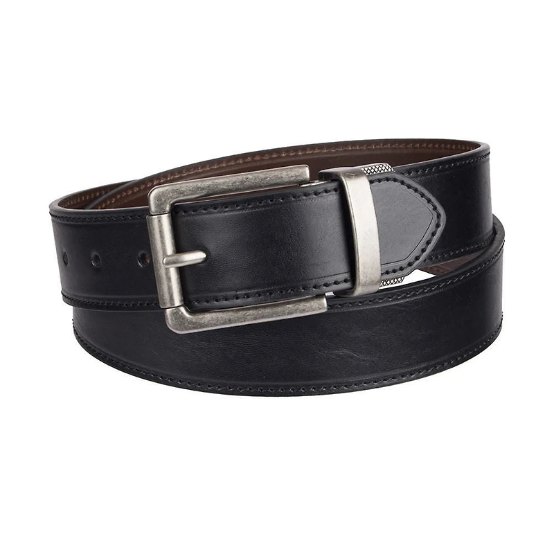 Genuine Dickies Men's 38mm Reversible Swivel Buckle Leather Belt, Sizes 34-44