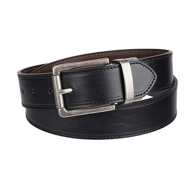 Genuine Dickies Men's 38mm Reversible Swivel Buckle Leather Belt, Sizes 34-44