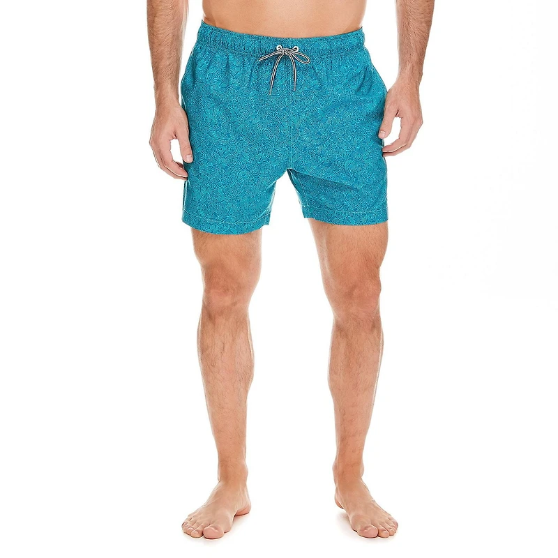 Short de volley 16 po avec palmiers à l’allure d’empreintes digitales Speedo pour hommes