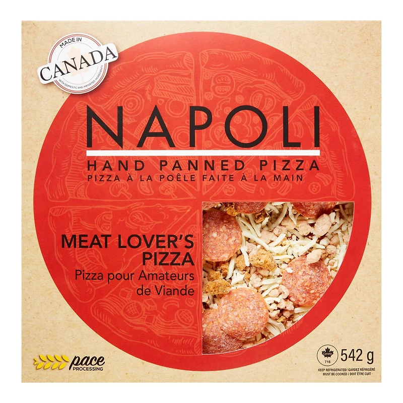 Napoli Hand Stretched 12” Meat Lover’s Pizza, 542 g