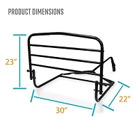 Stander 30 inch Bed Rail for Seniors, Adjustable Bed Assist Rails for Elderly Adult Support