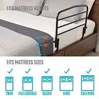 Stander 30 inch Bed Rail for Seniors, Adjustable Bed Assist Rails for Elderly Adult Support