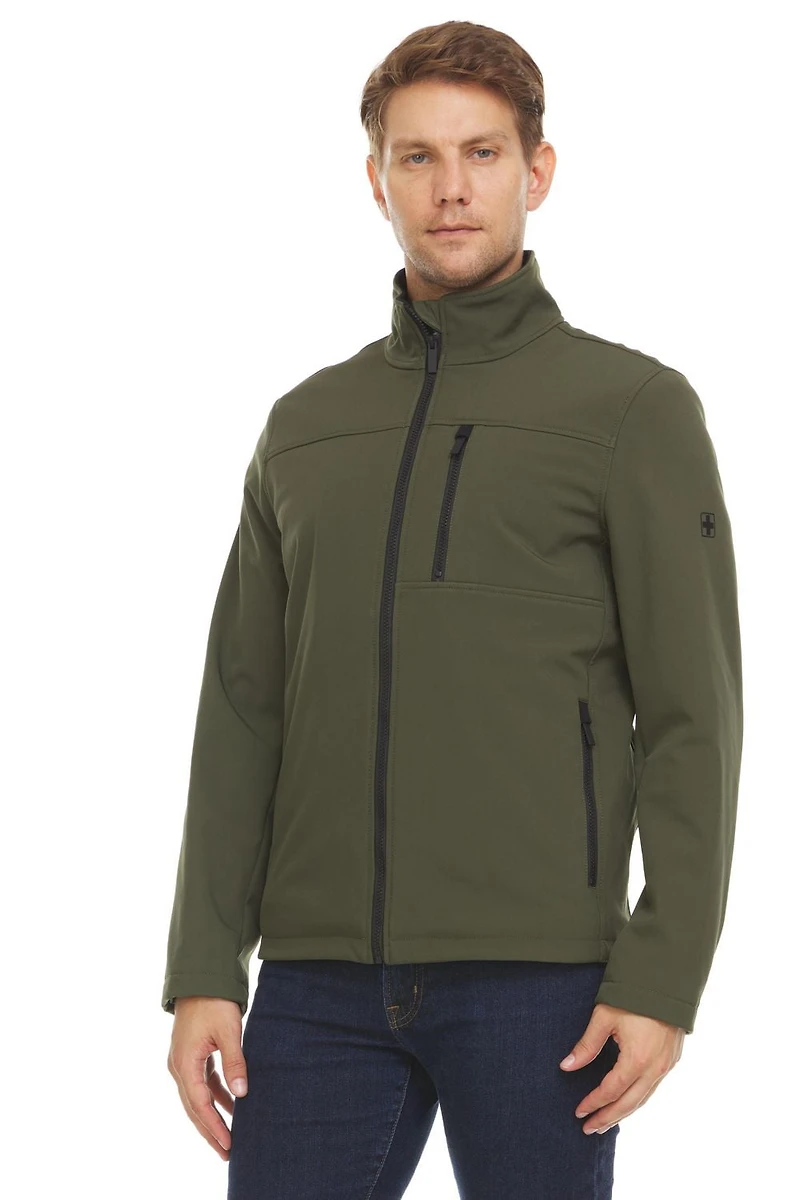Veste à coquille souple avec doublure berbère Swiss Tech pour homme