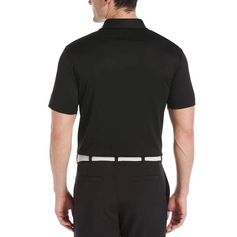 PGA TOUR Course Essentials Men's Easy Care Solid Golf Polo Shirt, PGAT
