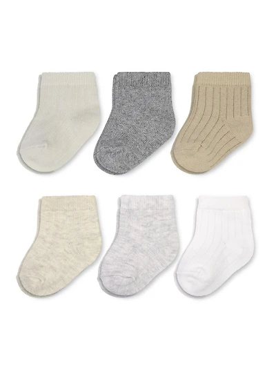 Carter's Child of Mine, Infant Boy 6pk Ribbed Crew