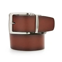 PGA TOUR Course Essentials Ceinture de golf réversible à écusson brun bruni