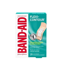 Pansements adhésifs FLEXI-CONTOUR de marque BAND-AID® pour les coupures et égratignures, 25 pansements, un format