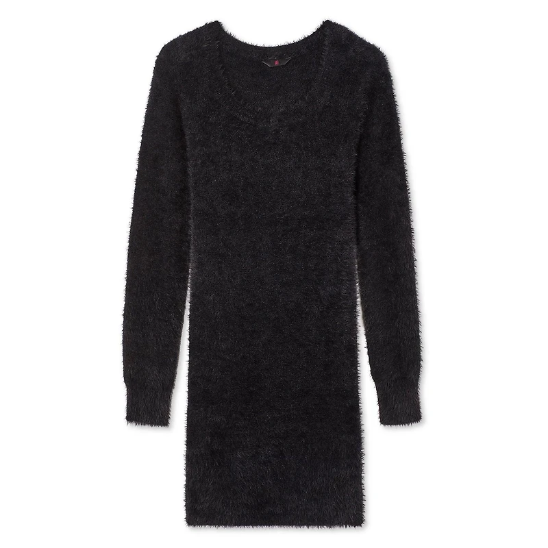No Boundaries Women's Eyelash Sweater Dress