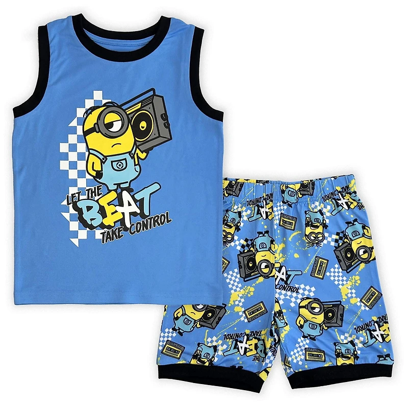 Minions/DME Ensemble 2 pièces pyjama débardeur et short sans manches pour garçon