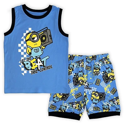 Minions/DME Ensemble 2 pièces pyjama débardeur et short sans manches pour garçon