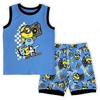 Minions/DME Ensemble 2 pièces pyjama débardeur et short sans manches pour garçon