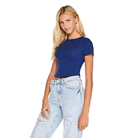 No Boundaries Women's Rib Baby Tee