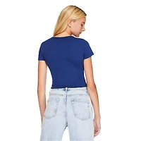No Boundaries Women's Rib Baby Tee
