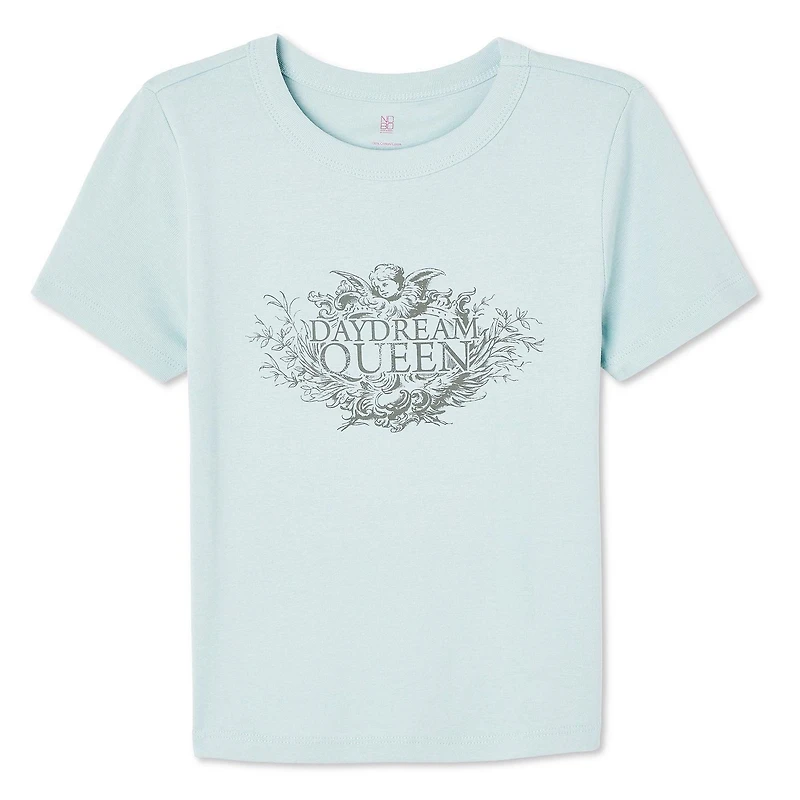 No Boundaries Women's Rib Baby Tee