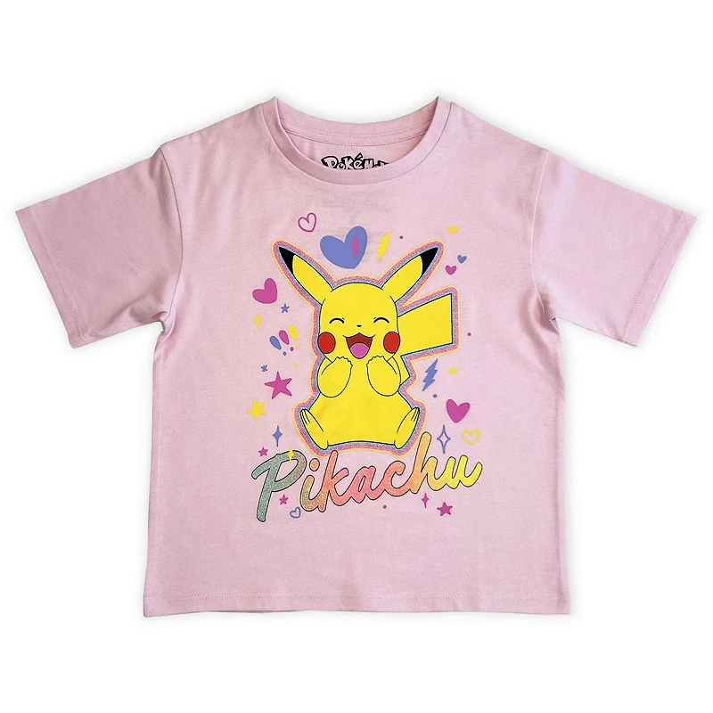 Pokemon T-shirt à manches courtes pour filles