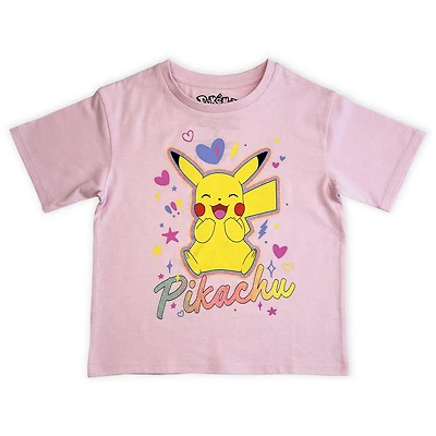 Pokemon T-shirt à manches courtes pour filles