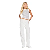 No Boundaries Women's Rib Tank, Sizes XS-XXL