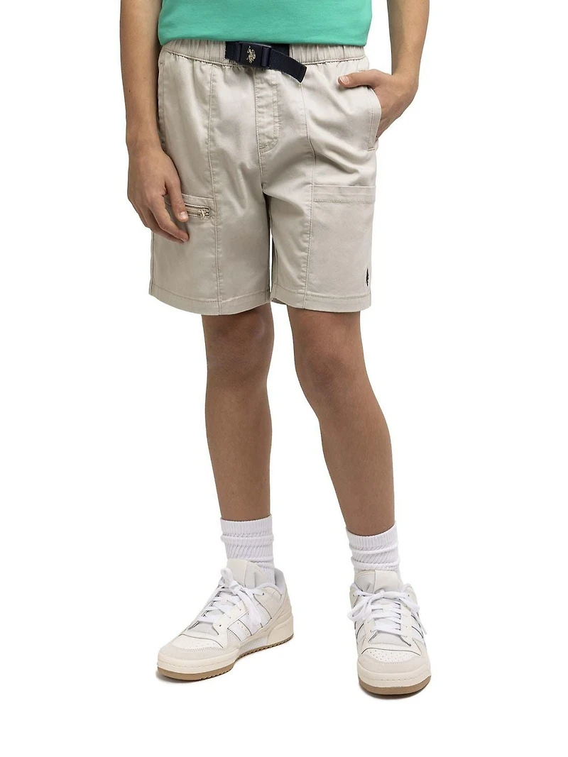 U.S. Polo Assn. Boy's Adventure Buckle Pull on Short