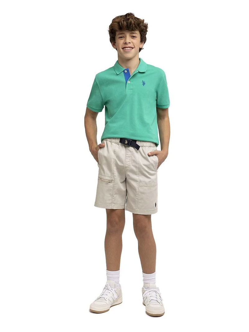 U.S. Polo Assn. Boy's Adventure Buckle Pull on Short