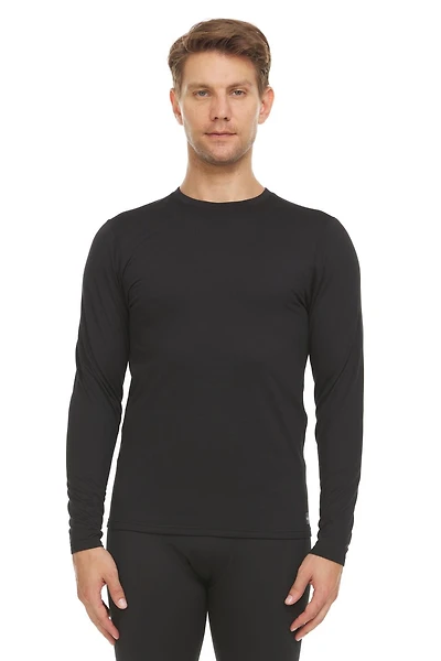 Haut à manches longues et à encolure creuse en couche de base Swiss Tech pour homme