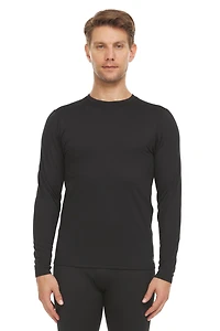 Haut à manches longues et à encolure creuse en couche de base Swiss Tech pour homme