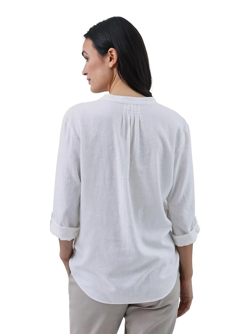 CHAPS LS LINEN RAYON