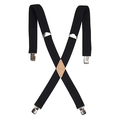Genuine Dickies Men's 1-1/2” Leather Trim Suspenders