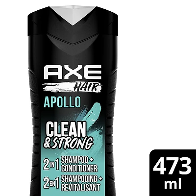 2-en-1 Shampooing+revitalisant AXE Apollo 473ml Shampooing