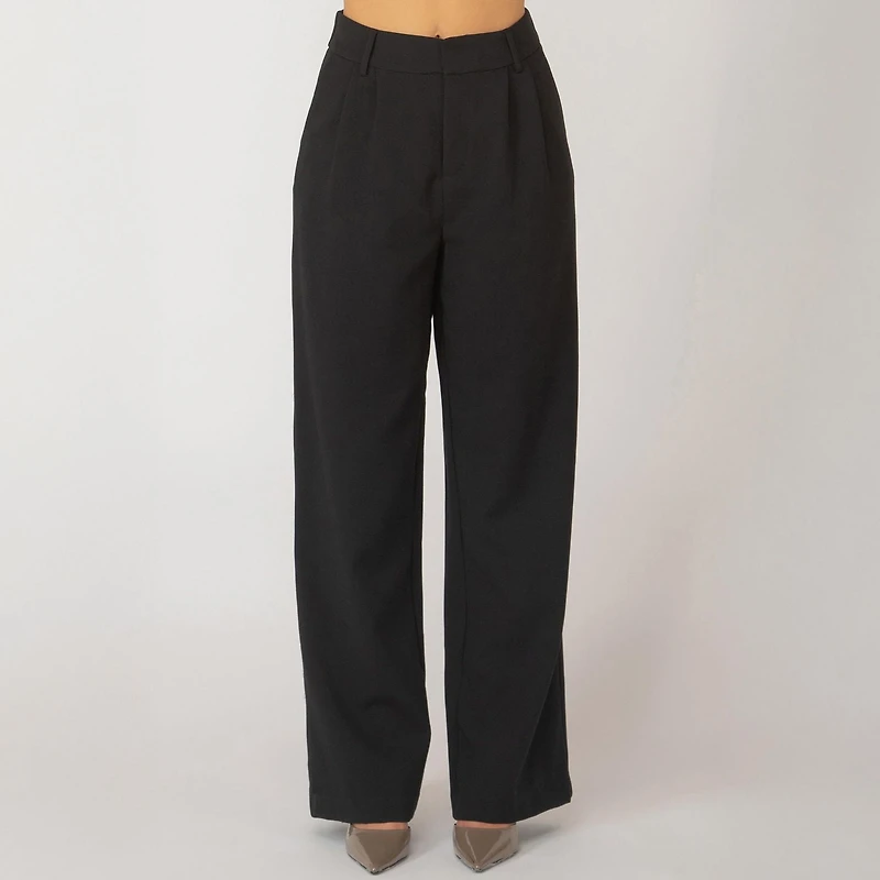 Devoted high waisted loose fit pleated waist pant