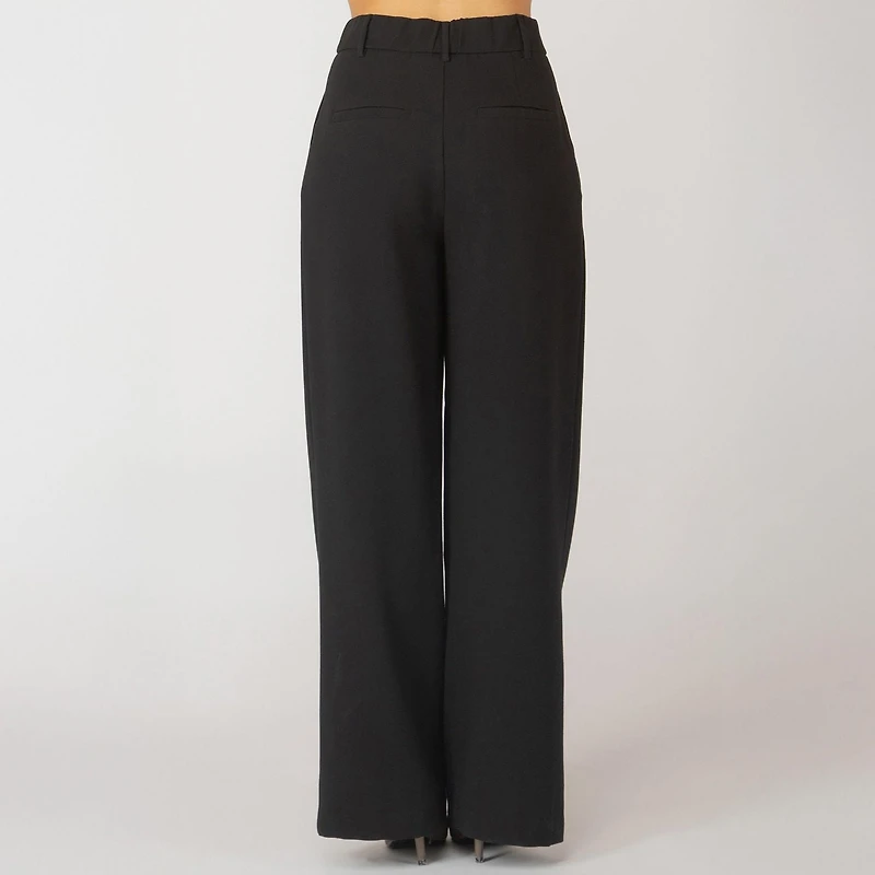 Devoted high waisted loose fit pleated waist pant