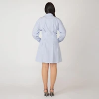Devoted Mini robe boutonnée à manches longues et rayures, style A-line